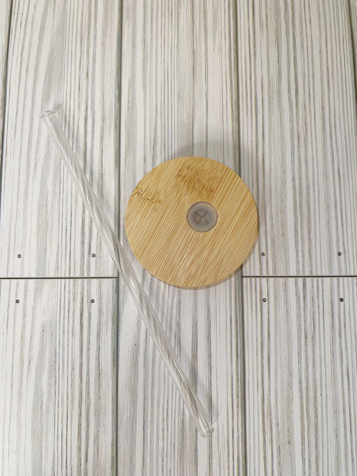 Glass Can - Halloween Ghosts and Flowers