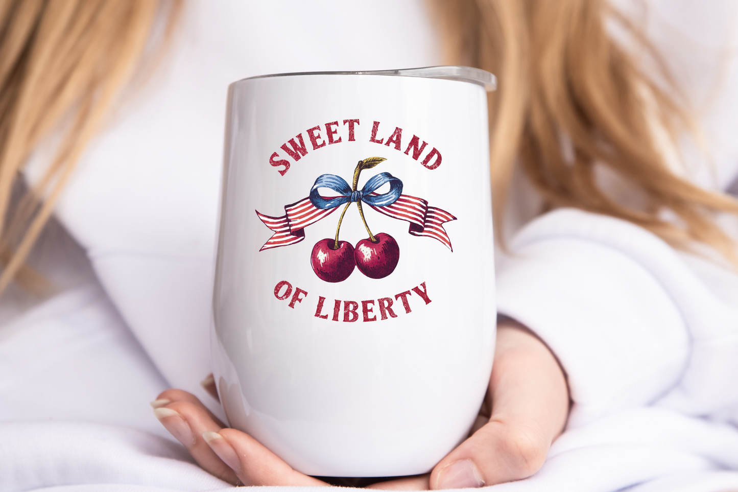 Wine Tumbler -Sweet Land of Liberty
