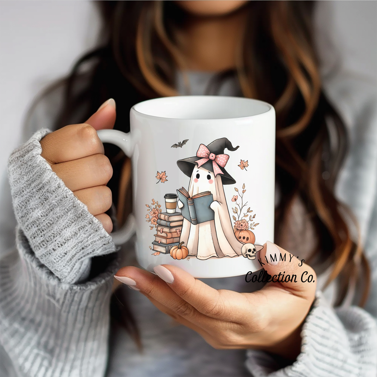 Coffee Mug - Cozy Book-Loving Ghost Mug
