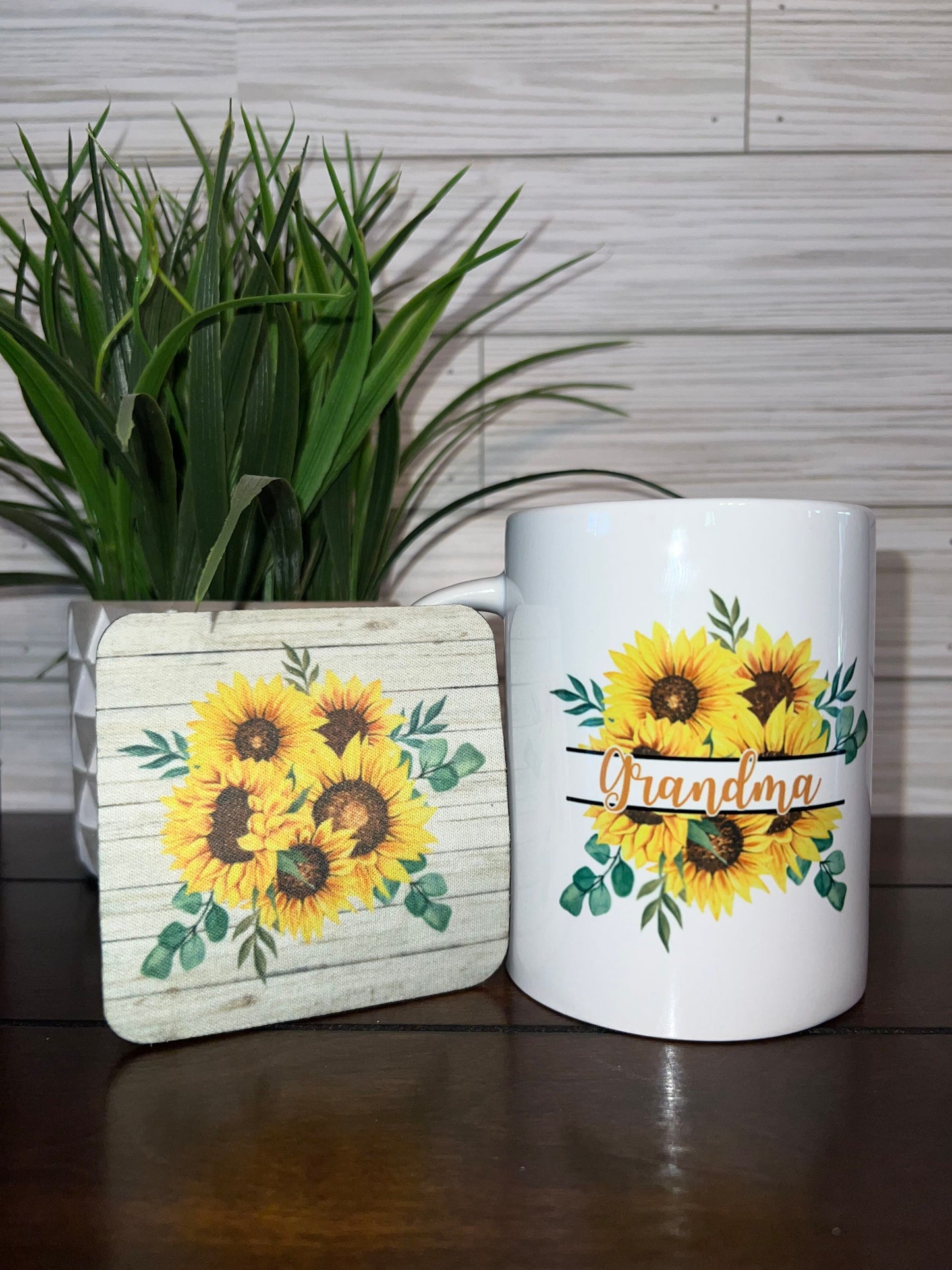 Coffee Mug - Grandma Sunflower Bouquet