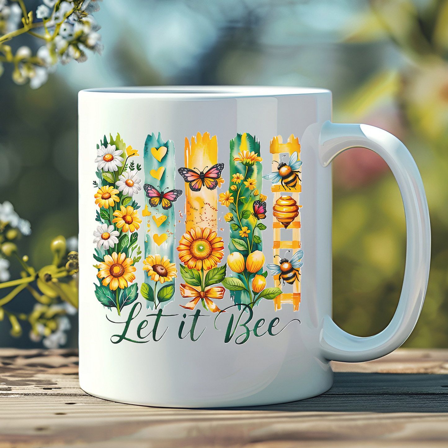 Coffee Mug - Let It Bee floral