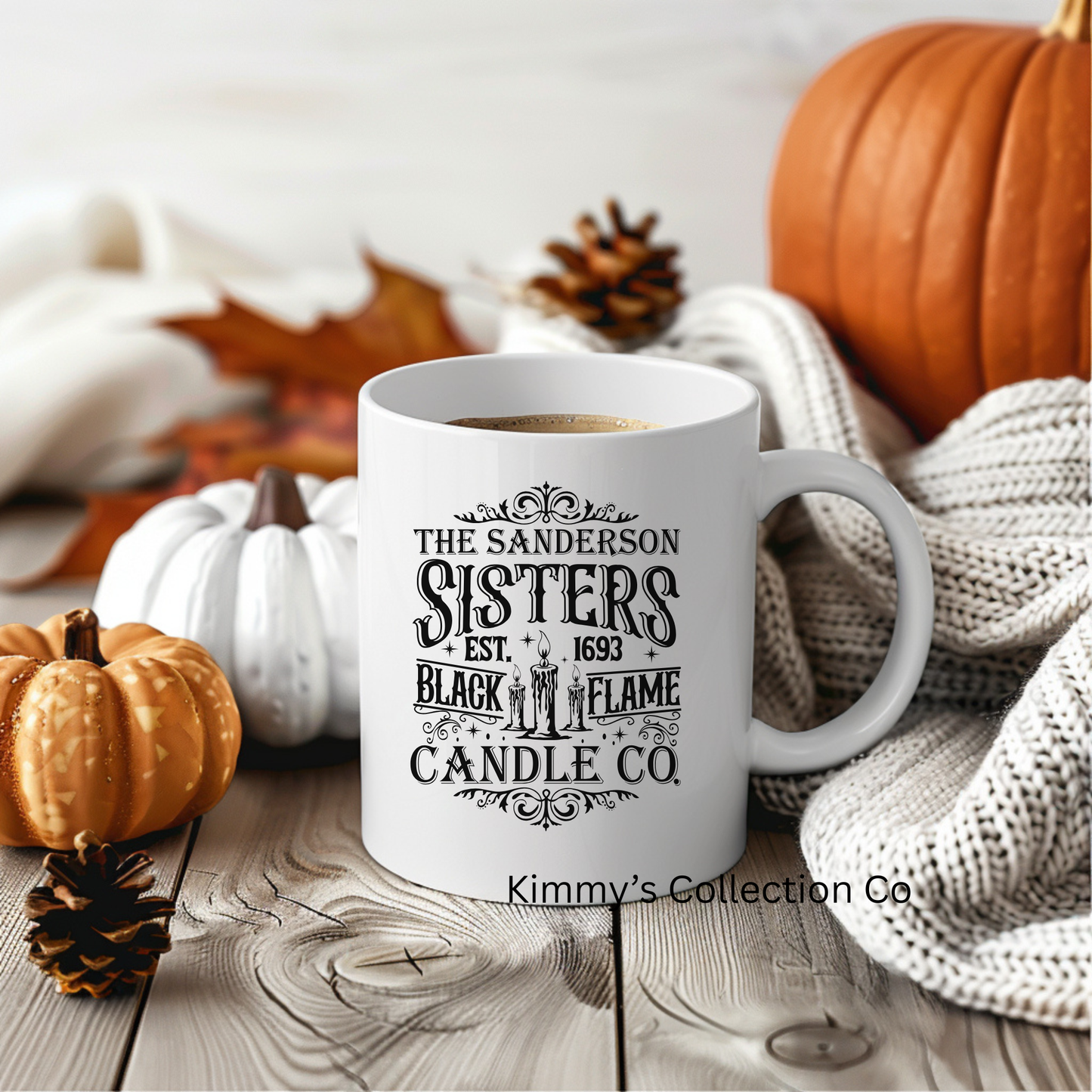 Coffee Mug - Black Flame Halloween