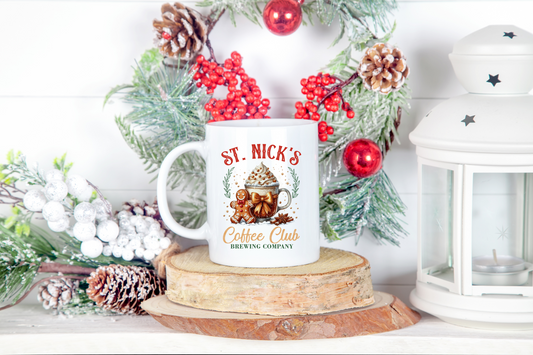 Coffee Mug - Christmas St. Nick's Coffee Club