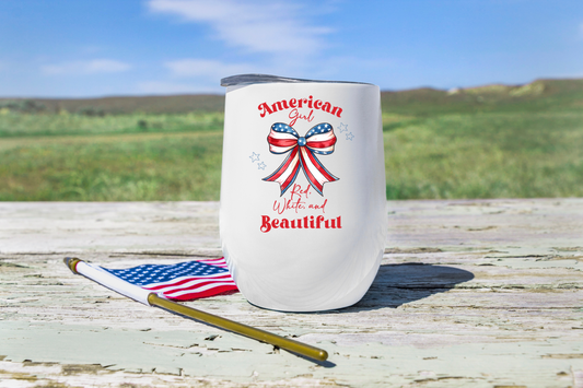 Wine Tumbler - American Girl