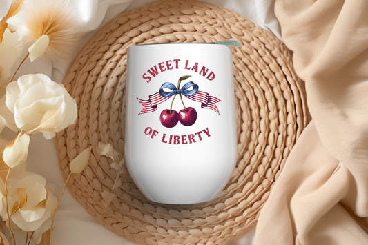 Wine Tumbler -Sweet Land of Liberty