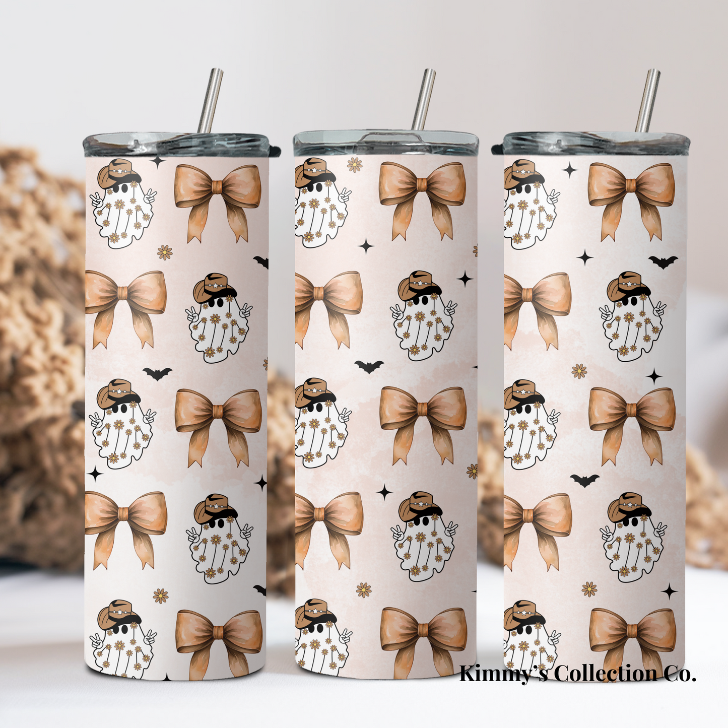 Tumbler - Cowboy Ghosts & Bows