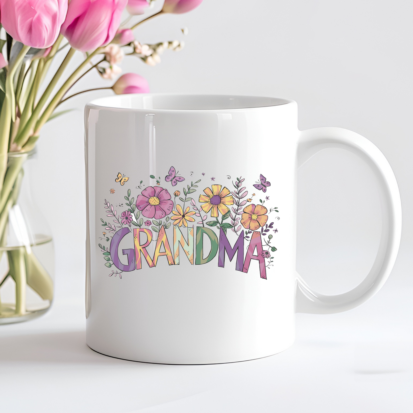 Coffee Mug - Grandma Floral Design