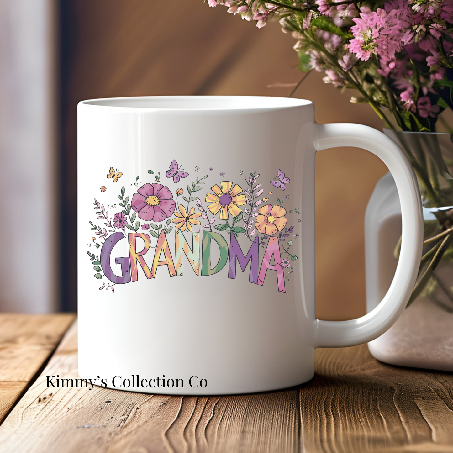 Coffee Mug - Grandma Floral Design