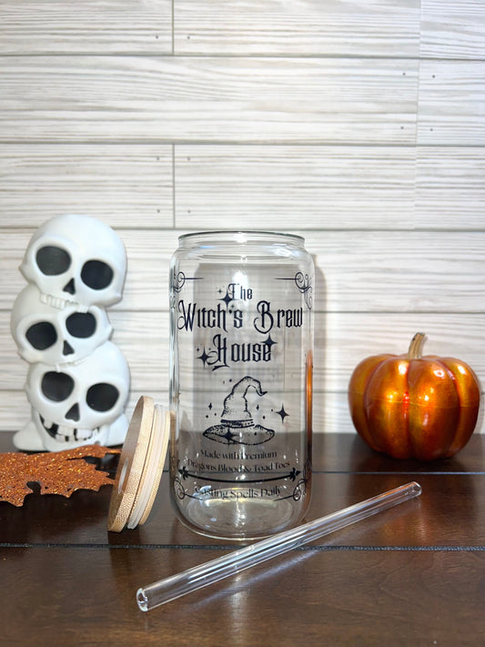 Glass Can - Halloween Witch's Brew House