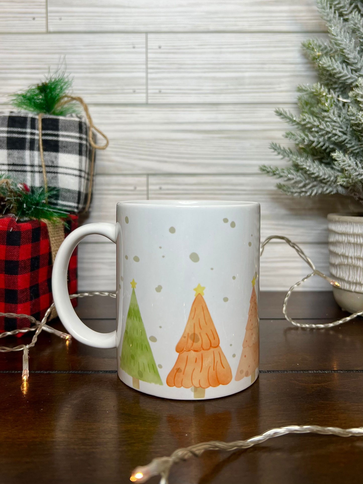 Coffee Mug - Christmas Pastel Trees