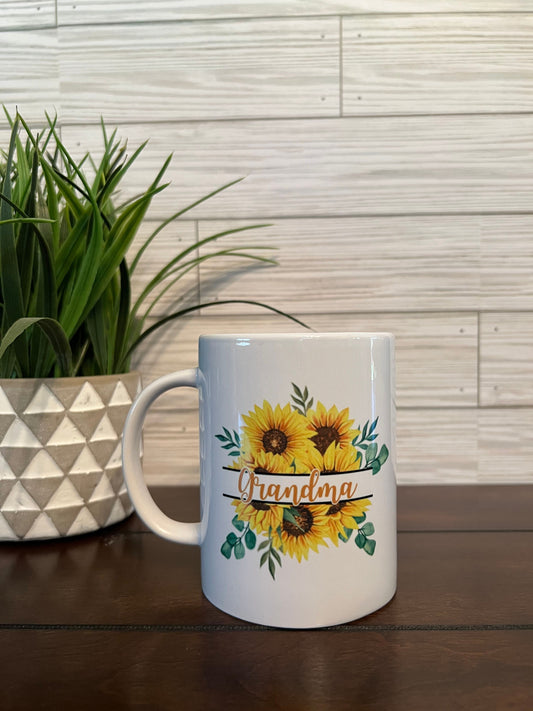 Coffee Mug - Sunflower Bouquet Grandma