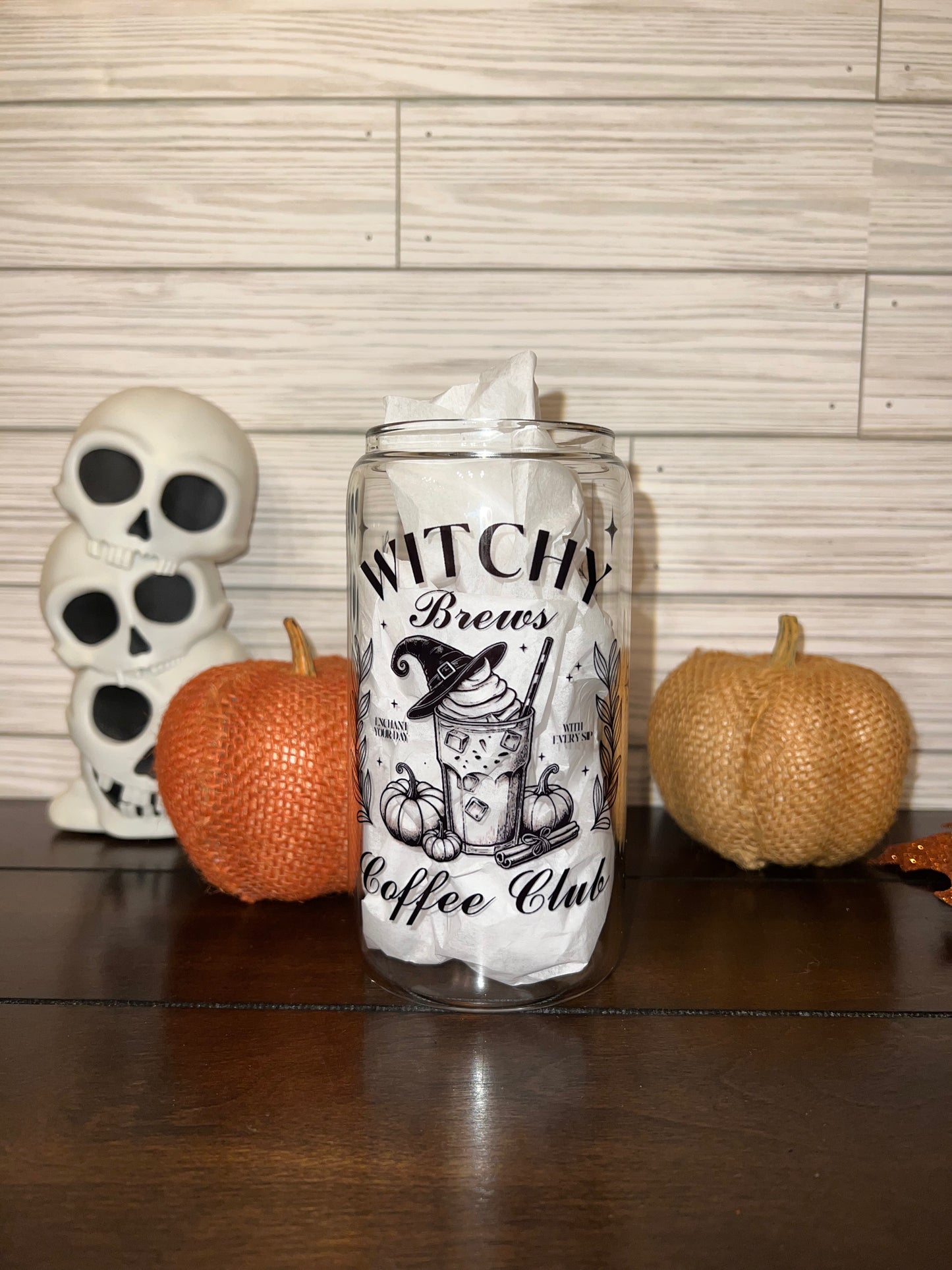 Glass Can - Halloween Witchy Brew House
