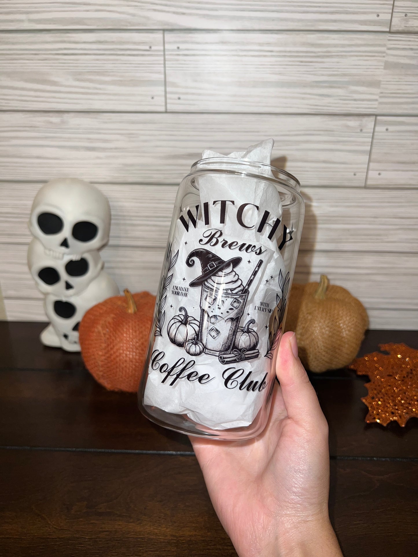 Glass Can - Halloween Witchy Brew House