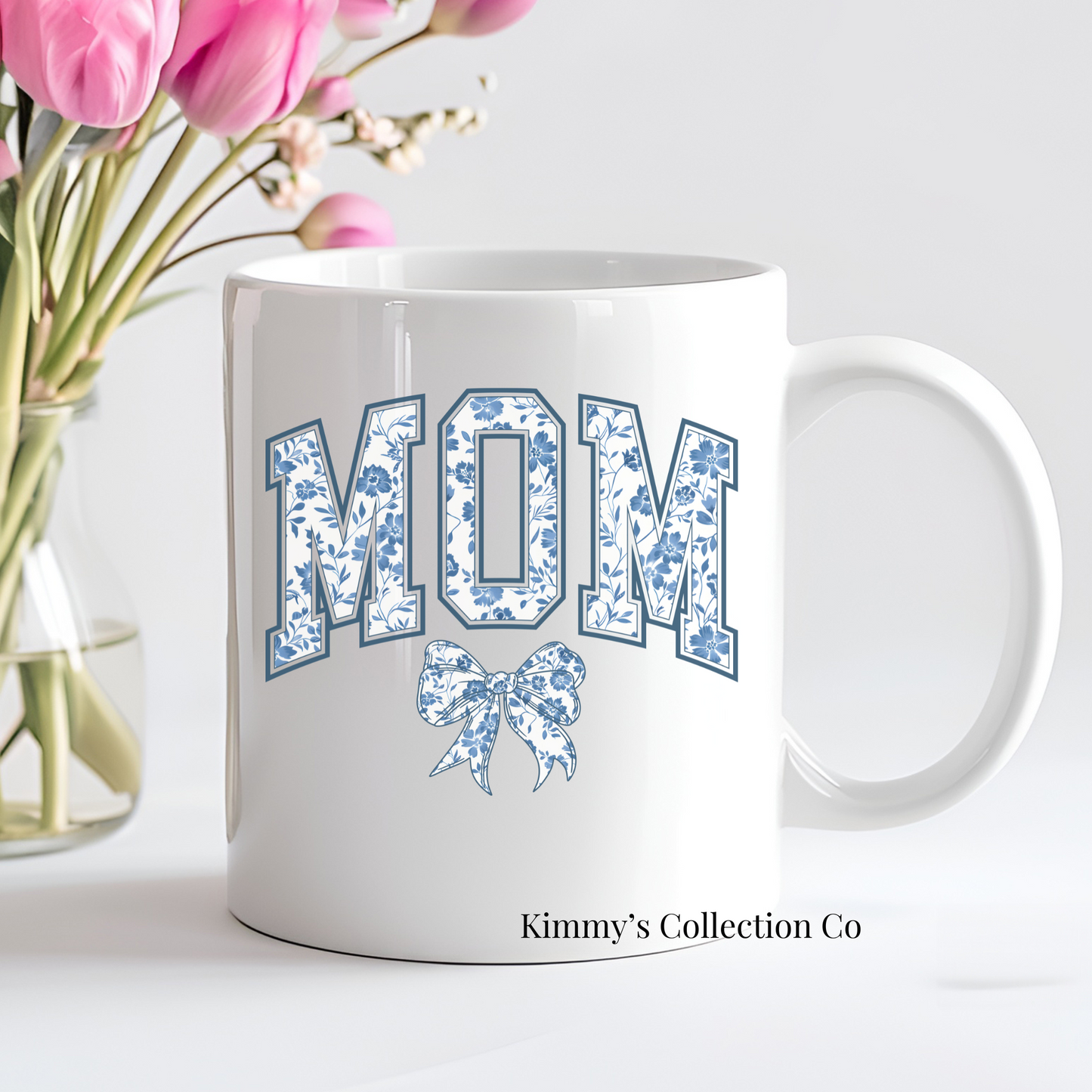Coffee Mug - Mom, Blue Vintage