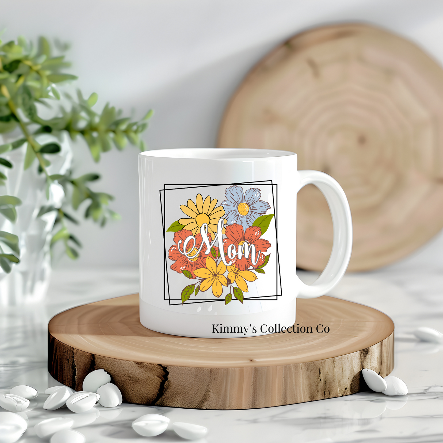 Coffee Mug - Mom, Vintage Floral