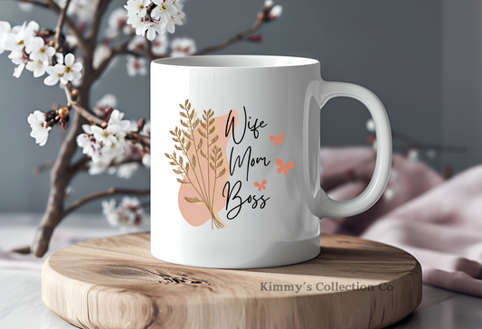 Coffee Mug - Wife Mom Boss Mug