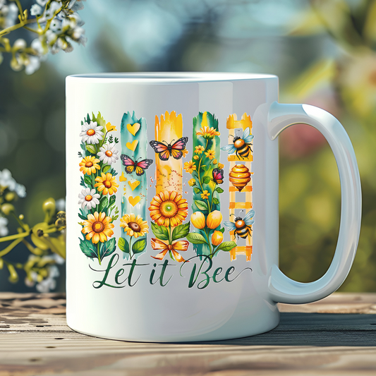 Coffee Mug - Let It Bee floral