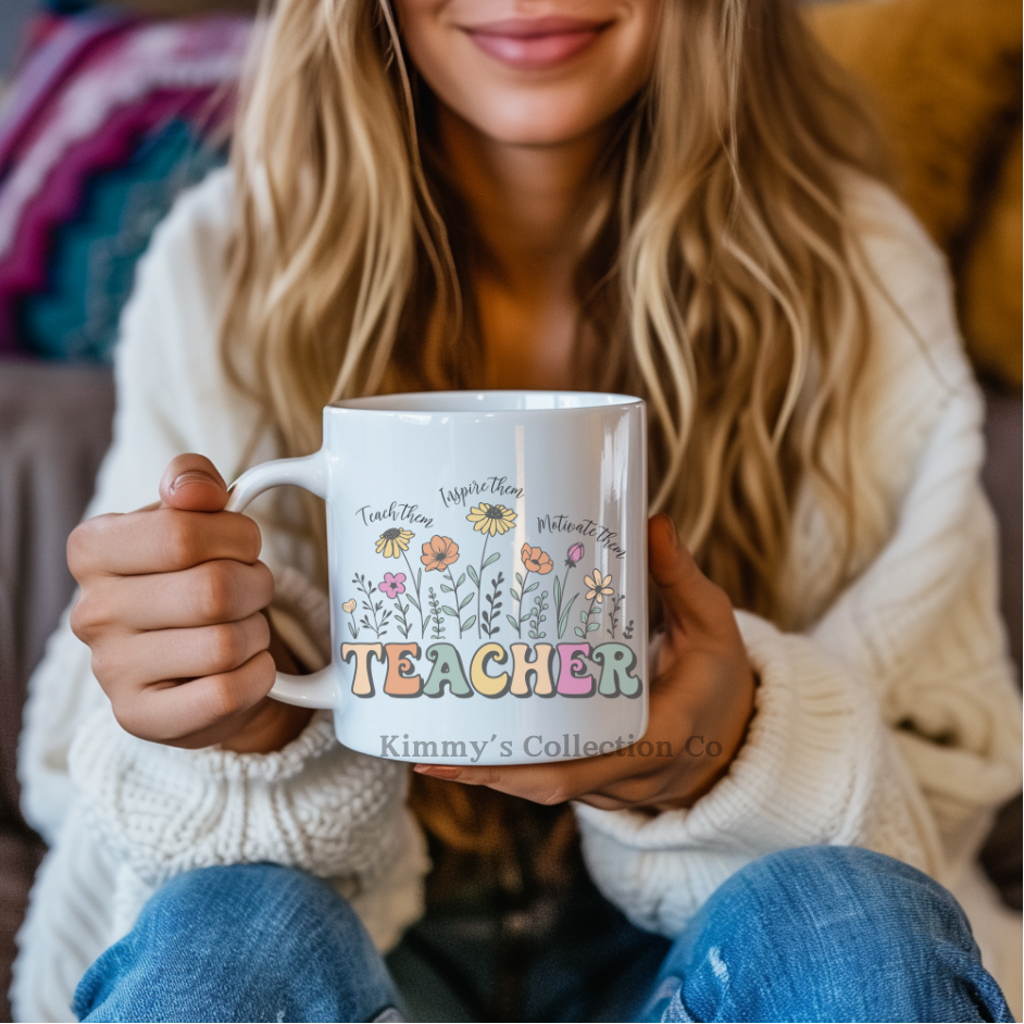 Coffee Mug - Teacher - Teach, Influence, & Motivate